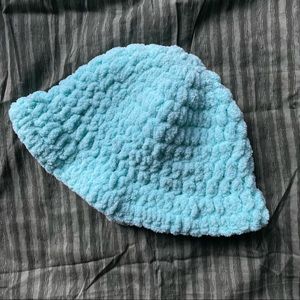 Crochet Bucket Hat - Blue Pastel